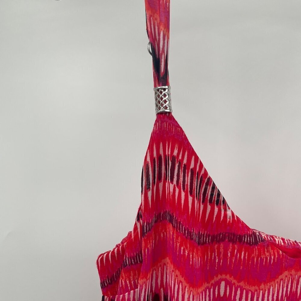 WHBM Womens Maxi Sundress Sleeveless V-Neck Pink/Multi Size Small - Picture 5 of 9